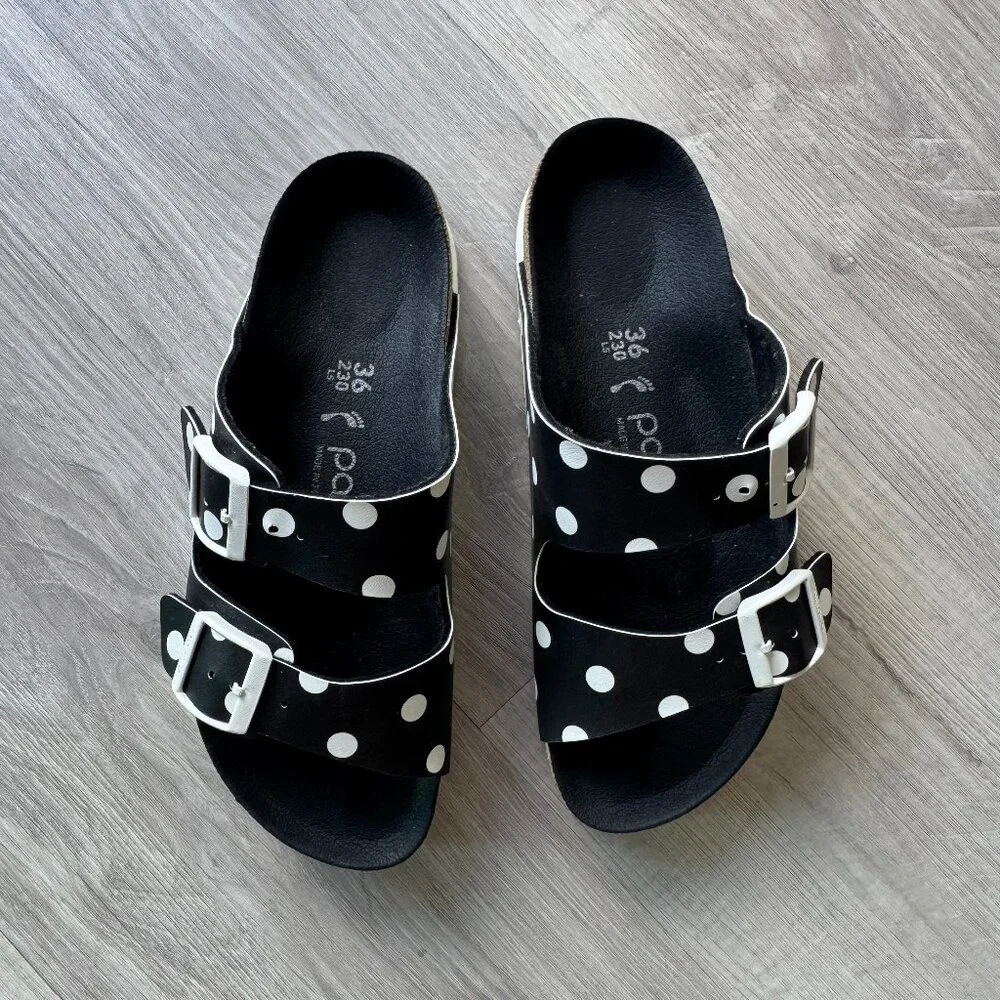 Birkenstock Papillio Arizona Platform Polka Dot Sandals EU 36 / US 5-5.5